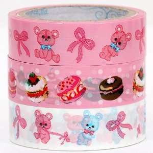   Sticky Tape set with cupcakes and teddy bears Toys & Games