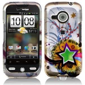 HTC Droid Eris 6200 2 Pc Zebra Soft + Flower Hard Case  