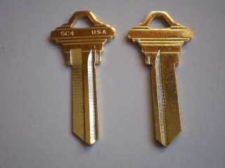 SC4 SCHLAGE KEY BLANK / 10 KEY BLANKS / FREE S/H / CHECK FOR DISCOUNTS 