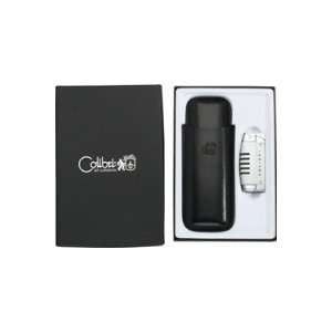 Colibri Crossfire Dual Torch Flame Cigar Lighter Leather Cigar Case 