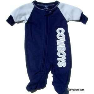   NEWBORN Baby Infant Dallas Cowboys Fleece Pajamas