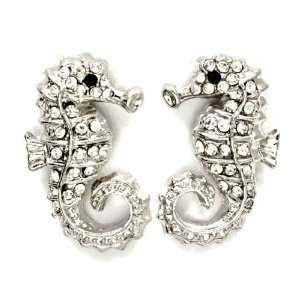  The Cutest Crystal Sea Horse Stud Earrings Ever Jewelry