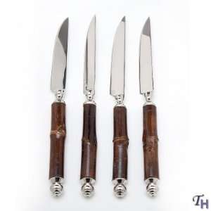  Godinger Bamboo S/4 Steak Knives