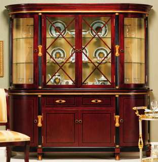 Rosewood Baroque 4 Door Curio Cabinet  
