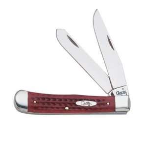  Case Trapper Knife Pocket Worn Red Bone Clip&Spey Blades 