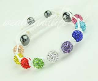   ball Shamballa Czech crystal Bracelets +Box UK/US HOT G925 18K  