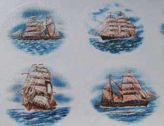 A488 Ceramic Decals 14 OLD SAILING SHIPS 1 3/4  