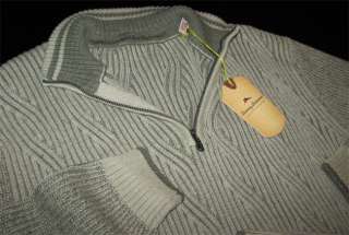   New T4899 Kingsley Cable Sagebrush Half Zip Sweater Large L  