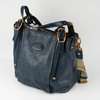   Sky Blue Cotton Canvas G Bag Sacca Media Handbag Shoulder Bag  