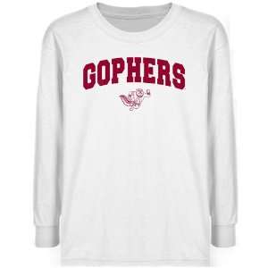   Golden Gophers Youth White Logo Arch T shirt 