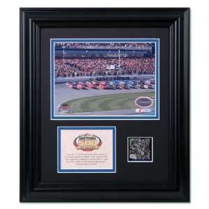  Daytona 500 50th Running Framed Collectible w/ Authentic 
