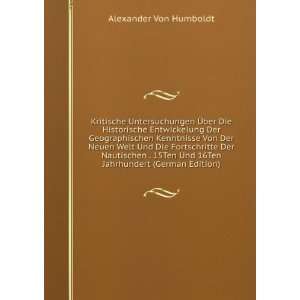   (German Edition) Alexander Von Humboldt  Books