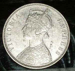 1879 India One Rupee Queen Victoria  