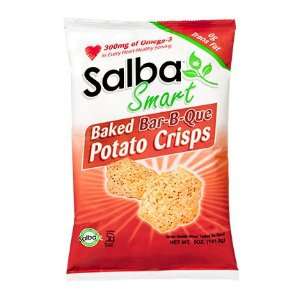 Salba Smart Bar B Que Baked Potato Crisps, 5 Ounce Bags (Pack of 12 