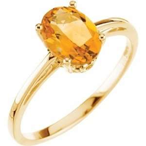  14K Yellow Gold Citrine Ring Jewelry
