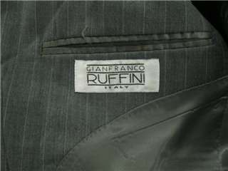 Ruffini Mens Sharp Gray Three Button Blazer Suit Coat 40S  