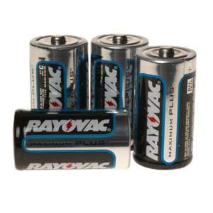  Maximum Plus Alkaline Batteries, Mercury Free, C Size, 4 