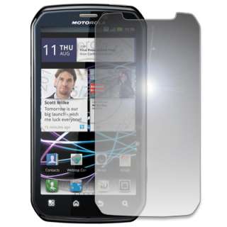 for Motorola Photon 4G Light Blue Case Cover+Mirror Screen Protect 