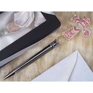  Murano Art Deco Collection Letter Opener with Pink Glass 