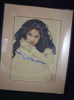 LINDA ROUS SPANISH INDIAN PRISMACOLOR WAX PAINTING COA  