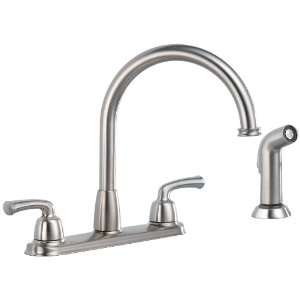 Delta 21916 SS Two Handle Kitchen Faucet With Spray, Stainless