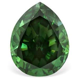    0.69 Ctw Forest Green Pear Shape Real Loose Diamond Jewelry