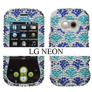 LG NEON GT365 BLUE AND WHITE WAVELET FISH SCALES DESIGN FULL DIAMOND 
