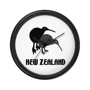  Funny New Zealand Kiwi Funny Wall Clock by  
