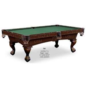   Legs and Cinnamon Finish Pool Table with Louisiana State University
