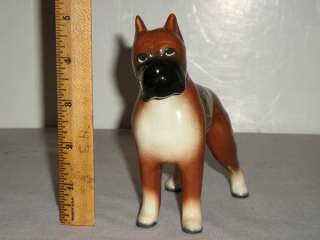 Vintage Robert Simmons Ceramic Boxer Dog Figurine BARON JR labels 