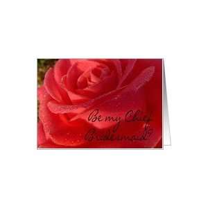  Chief Bridesmaid, dewy red rose Card Health & Personal 