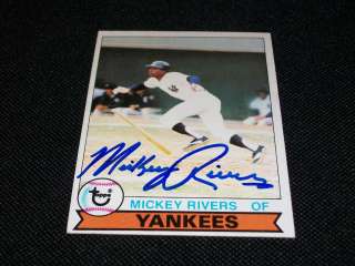New York Yankees Mickey Rivers Auto Signed 1979 Topps Card #60 N 