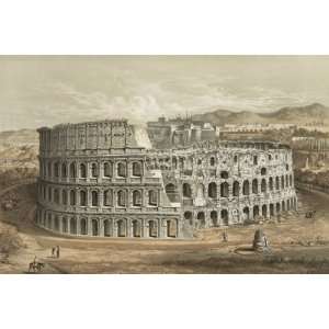 Roman Coliseum 28X42 Canvas Giclee 