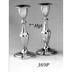 Boardman Pewter Candleholders   Fluted   7 3/4 in.   Pair 