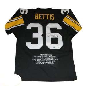  Jerome Bettis Autographed Authentic Black Pittsburgh 