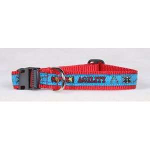    Agility Dog Collar   Red   Medium   Made in USA