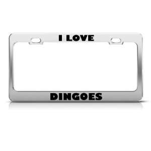 Love Dingoes Dog Dingo Animal license plate frame Stainless Metal 