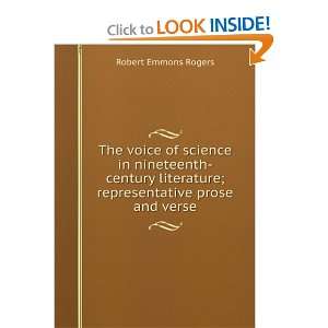   ; representative prose and verse Robert Emmons Rogers Books