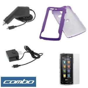  Solid Purple Rubberized Snap On Crystal Hard Case 