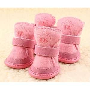  LOVEPET Dog Polyester Sherpa Durable Boots S Pink Pet 