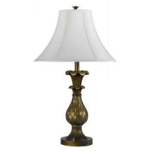   : Pineapple Base Antique Gold Two Light Table Lamp: Home Improvement