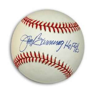  Autographed Jim Bunning NL Baseball Inscribed HOF 96 