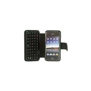  QWERTY Bluetooth Keyboard & Leather Case for iPhone 4 