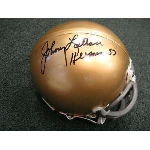 Johnny Lattner Heisman Nd Fighting Irish Signed Helmet   Autographed 