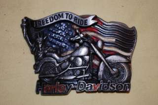 HARLEY DAVIDSON FREEDOM TO RIDE BELT BUCKLE 1991 USA  