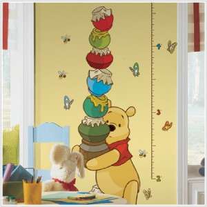 New WINNIE THE POOH GROWTH CHART WALL DECALS Stickers 034878992792 