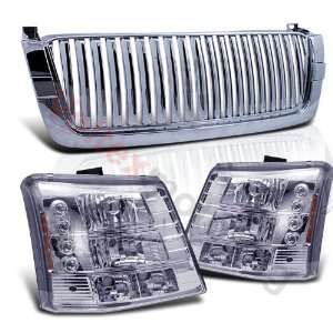 Eautolights Chevy Silverado 2In1 Sport Grill Grille + LED Head Lights 
