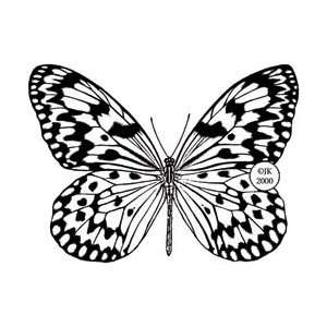  Wood Mounted Rubber Stamp Butterfly #3 Electronics