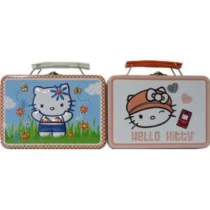 Sanrio Hello Kitty Tote Tin Box with Snap Lock 5 x 4   Variety Pack 