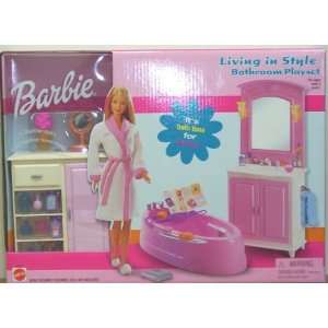  BARBIE Living in Style BATHROOM PLAYSET Toys & Games